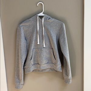 forever 21 gray crop sweat shirt
